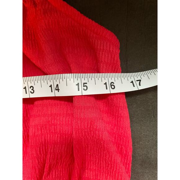 Michael Kors Geranium Orange Red Smocked Square Neck Maxi Dress Size L NWT - Picture 6 of 11